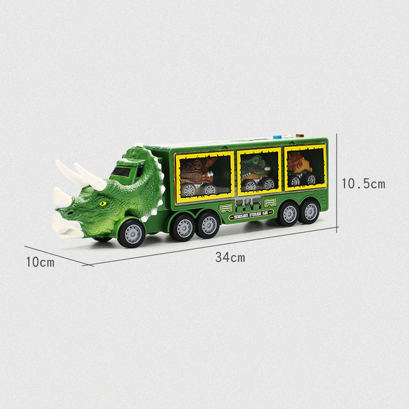 Dino Carrier Truck | Dinocrane Original Oversized Jurassic Dinosaurs Music Truck Transport Car Carrier Kids Toys, Rex Truck