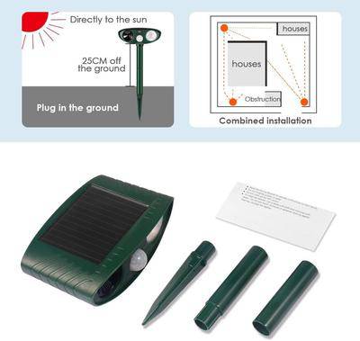 Ultrasonic Woodpecker Repeller deterrent PACK of 2 - Solar Powered - Get Rid of Woodpecker