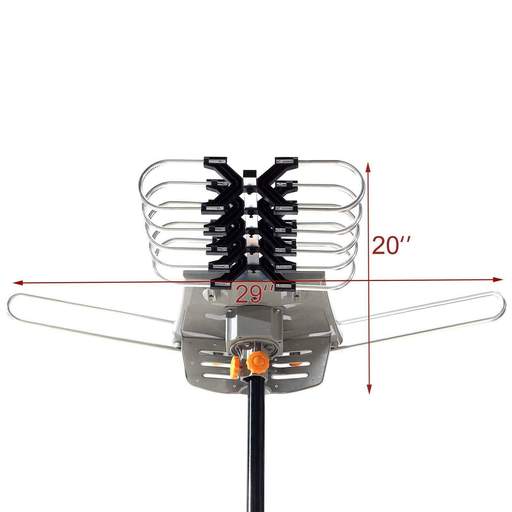 990 Mile Range Outdoor TV Antenna, 360° Motorized Rotaion Amplified HDTV 1080P 4K