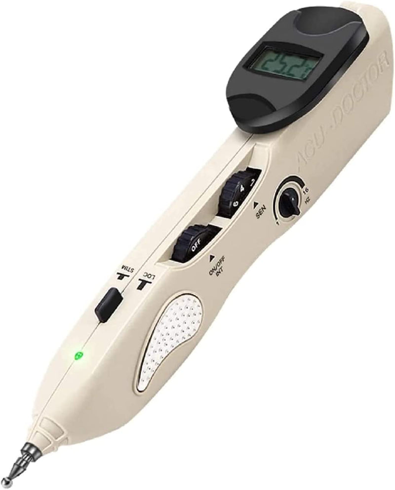 Rechargeable Electronic Acupuncture Pen Massager Machine - Massage Pen Tools for Back Pain Ache Relief, Meridian