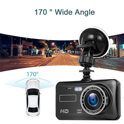 Car Dual Dash Cam 1920x1080P Full HD Front and Rear - 4'' Universal Camera for all cars