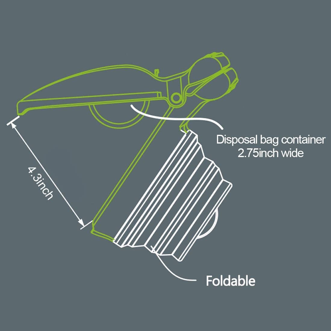 Pooper Scooper - Portable Scooper, Small Foldable, Pet Paws Poop Scooper