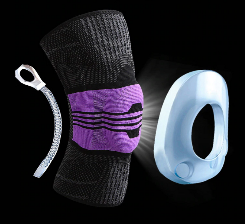 Compression Knee Sleeve Brace with Silicone Patella Stabilizer Support