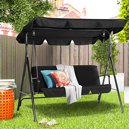 Patioswing, Swing Chair Outdoor With Canopy Hanging Patio Porch Swing Chair