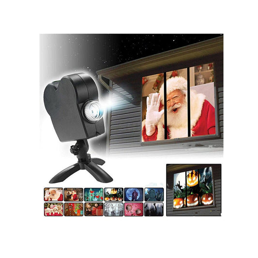 Sale!! Christmas Santa Hologram Projector Santa Apparition Christmas Wonderland Window Projector for Halloween Christmas decoration Display Outdoor