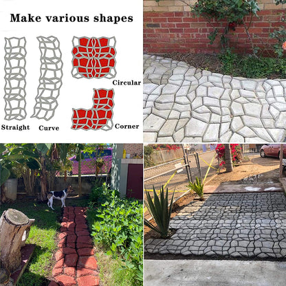 DIY Path Floor Mould Garden Walk Pavement Mold DIY Manually Paving Cement Brick Stone Road, Moulds For Yard Patio Lawn Garden, Patio Furniture Sets