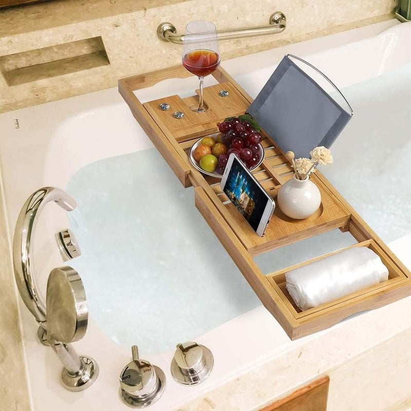 Bamboo Luxury Caddy Bathtub Tray