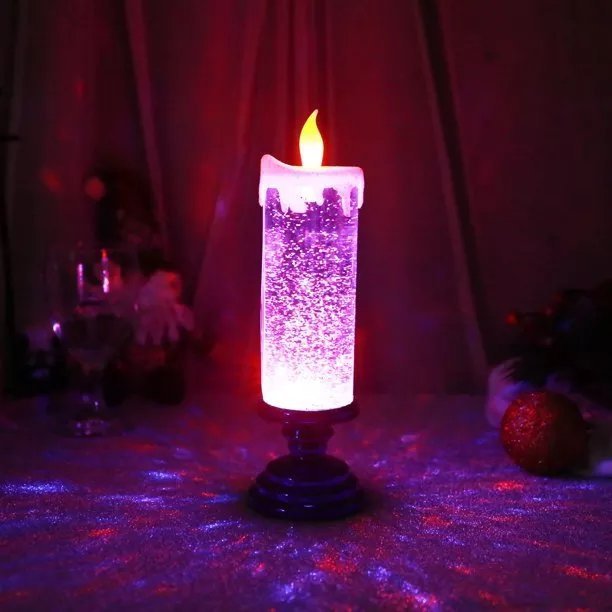 Led Christmas Candles With Pedestal