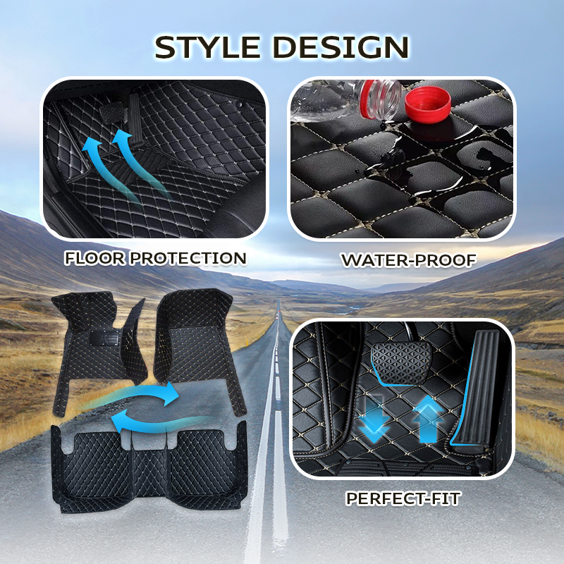 Luxury Premium Floor Mats Universal Fit for Cars, SUVs, and Trucks, Alex Heavy Duty Toyota, Ford, Mercedes Upgrade