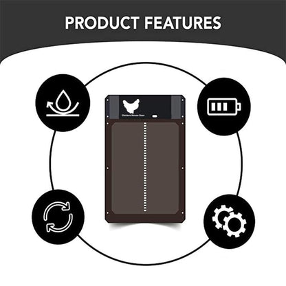 Automatic Chicken Coop Door, Solar Light Sensor Auto Hen Guard Door Opening Timer