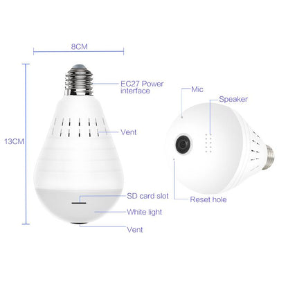 WiFi Home Light Bulb Camera System, Security hidden Wireless Mini Bulb Surveillance Camera