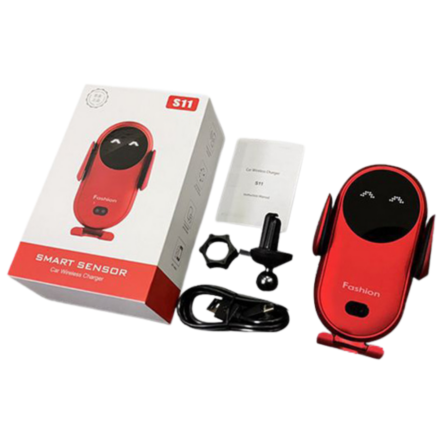 Smile Charge - Infrared Induction Car Charger, Wireless Auto-Sensing Phone Holder