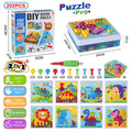 310 Pcs Drilling Mosaic Puzzle Toys, Best Popular Educational Fat Brain Toys For Kids