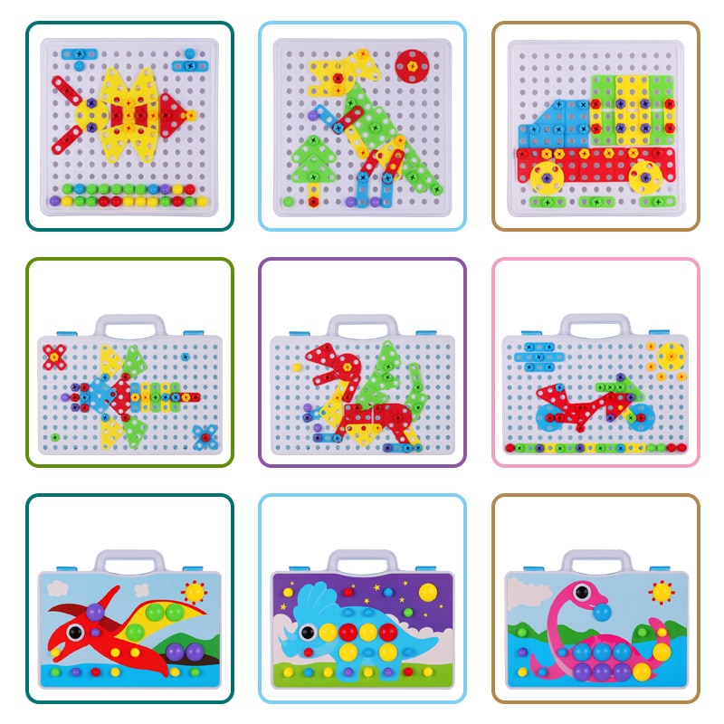 310 Pcs Drilling Mosaic Puzzle Toys, Best Popular Educational Fat Brain Toys For Kids