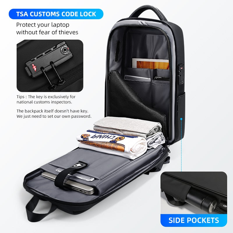 Laptop Backpack Anti-theft Waterproof School USB Charging Travel Bag Design