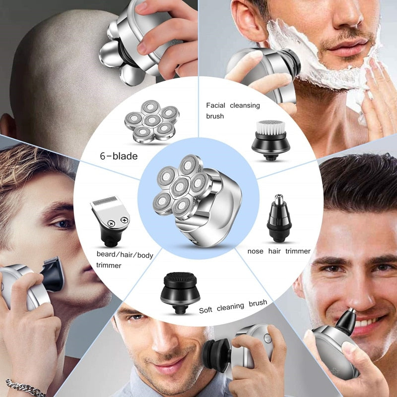 Multi Grooming Kit Digital Display Electric Shaver Hair Trimmer Beard Razor Wet Dry Men & Body waterproof Shaving Machine