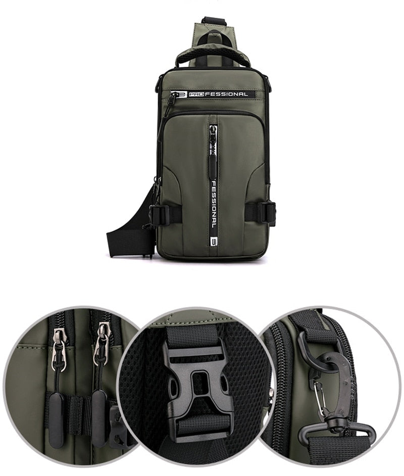 Anti-Theft Waterproof Crossbody Bag, Large Capacity Casual Bag With USB Charging Port