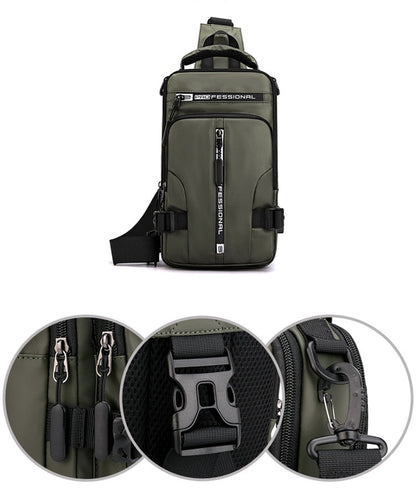 Anti-Theft Waterproof Crossbody Bag, Large Capacity Casual Bag With USB Charging Port