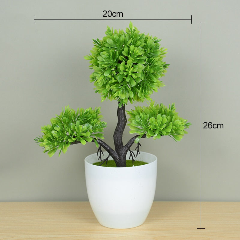 Artificial Bonsai Tree - Lifelike Plant for Home Decor, Perfect Potted Ornament, Low-Maintenance Home room Decoration