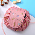 Women Drawstring Cosmetic Bag Travel Storage Makeup Bag Organizer Female Make Up Pouch Portable Waterproof Toiletry Beauty Case