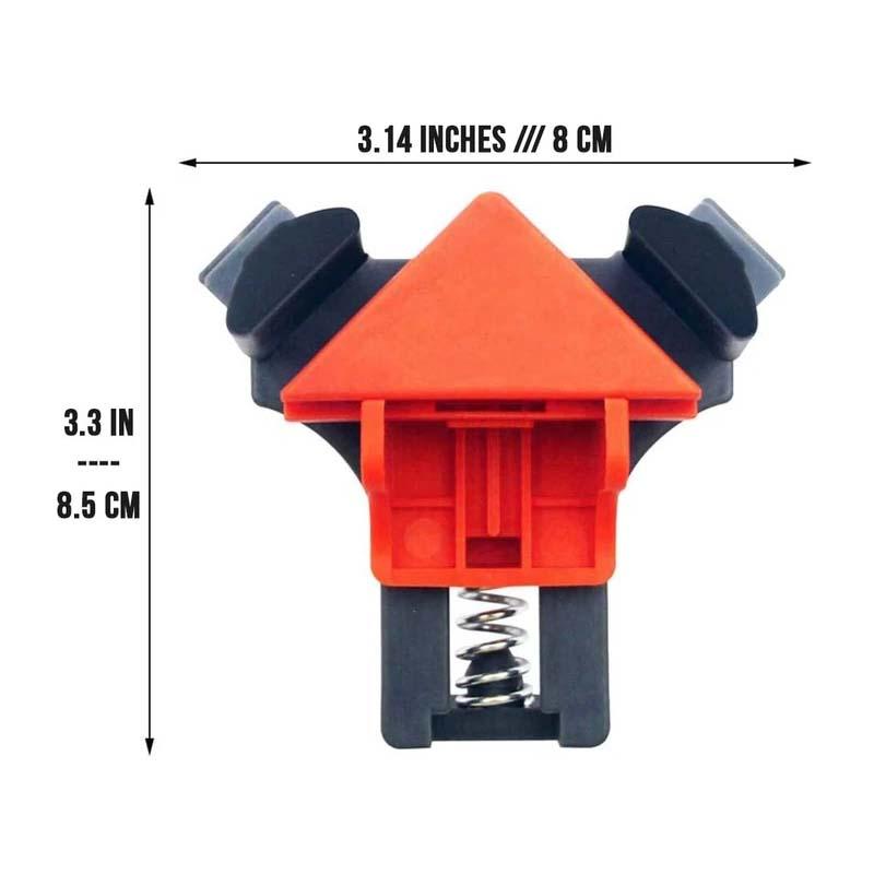 90 Degree Angle Clamps, DIY Wood working Corner Clip, Right Angle Clip Fixer, Set of 4 Clamp Tool with Adjustable Hand Tools