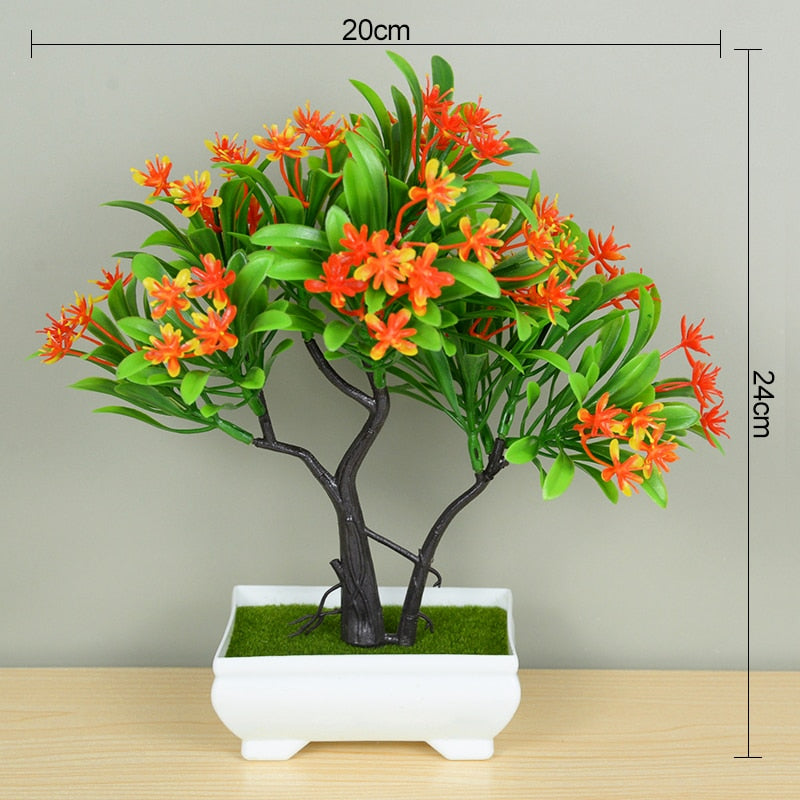 Artificial Bonsai Tree - Lifelike Plant for Home Decor, Perfect Potted Ornament, Low-Maintenance Home room Decoration