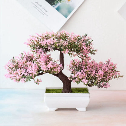 Artificial Bonsai Tree - Lifelike Plant for Home Decor, Perfect Potted Ornament, Low-Maintenance Home room Decoration