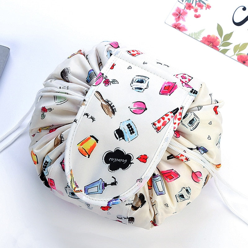 Women Drawstring Cosmetic Bag Travel Storage Makeup Bag Organizer Female Make Up Pouch Portable Waterproof Toiletry Beauty Case