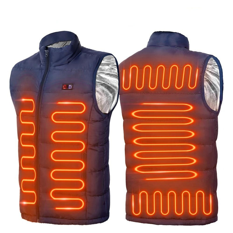 Heat Vest Unisex Warming Heated Vest Jacket Heated Black Battery, Blue, Black, Red