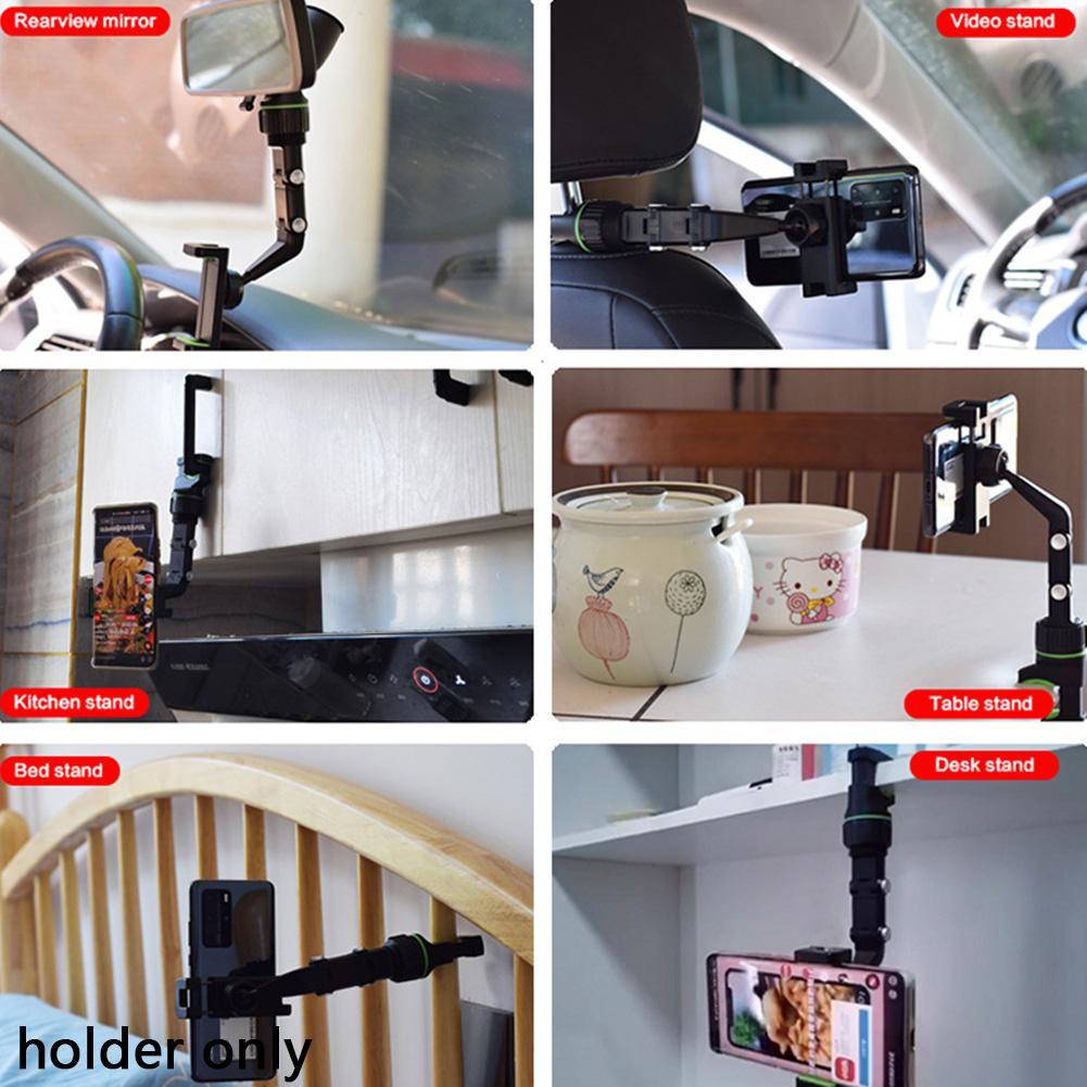 Multifunctional Universal 360° Rotation Mirror Mount Holder Mobile Phone Car Rearview Adjustable