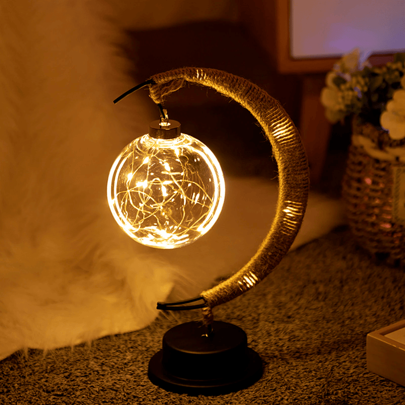 The Enchanted Lunar Lamp - Led Sunset Moon Light, Night Light Galaxy Lamp, Hanging Moon Lamp Magic Moon