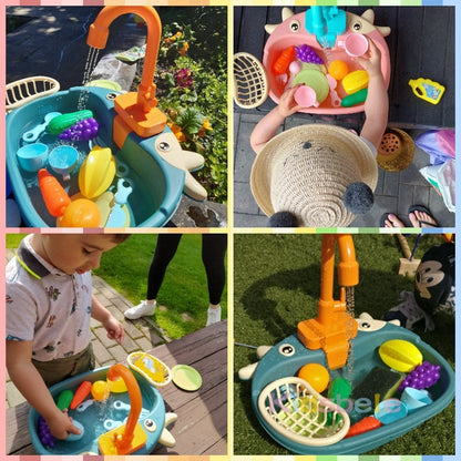 Kids Kitchen Toys Simulation | Electric Dishwasher Pretend Mini Kitchen Food Educational Girls Playing