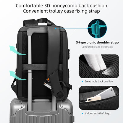 Laptop Backpack Anti-theft Waterproof School USB Charging Travel Bag Design