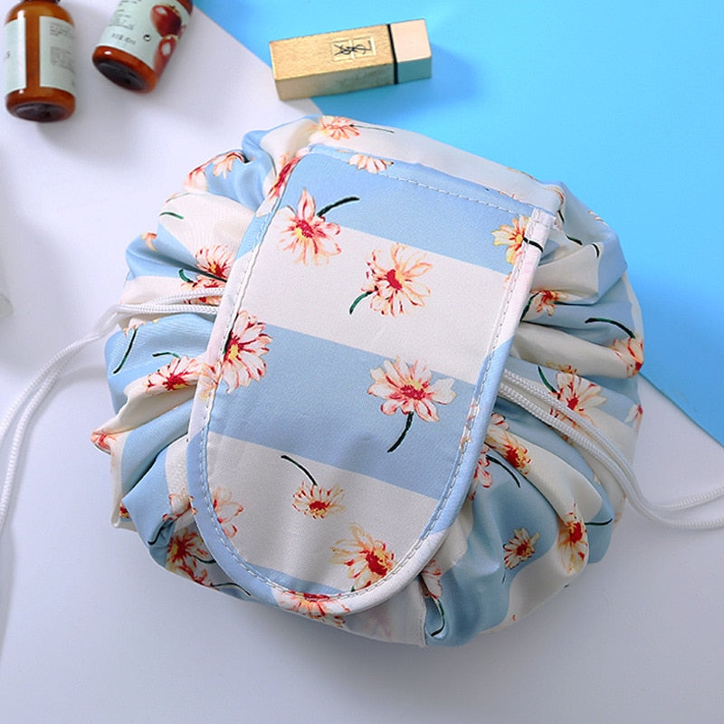 Women Drawstring Cosmetic Bag Travel Storage Makeup Bag Organizer Female Make Up Pouch Portable Waterproof Toiletry Beauty Case