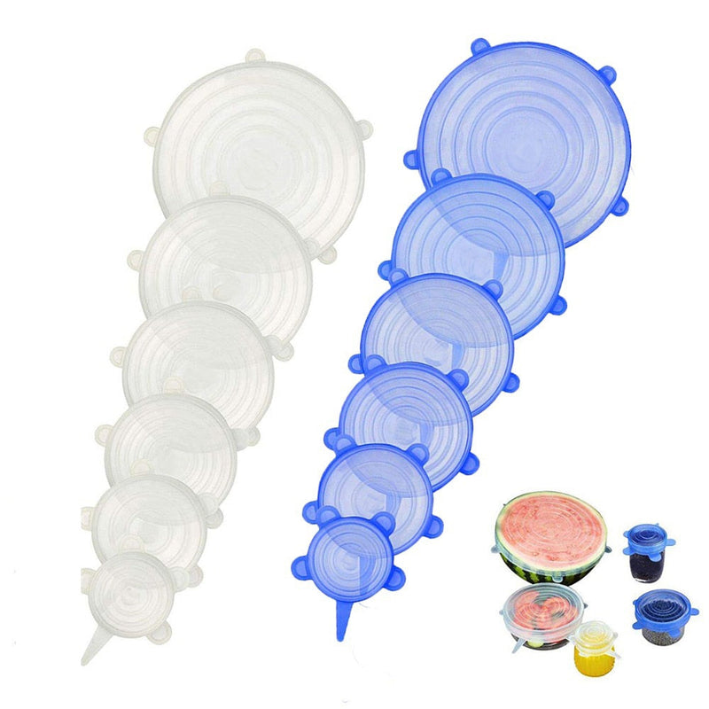 Stretch & Fit Kitchen Utensils Lids- Eco Silicone Stretch Lids (6pcs)