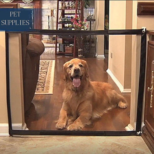 Retractable Mesh Dog Gate For Stairs, Folding pet isolation obstacle Safety fence For Baby