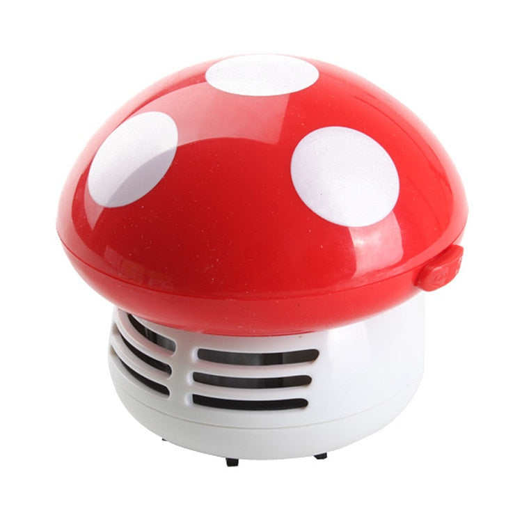 Mini Cute Table Dust Vaccum Cleaner, Mushroom Shaped New Portable Corner Desk Mini Cute Dust Sweeper