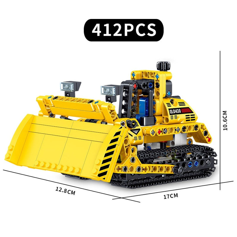 Engineering Truck Tech Building Block City Construction Toy For Children Boy Adults Excavator Bulldozer Crane Car Brick