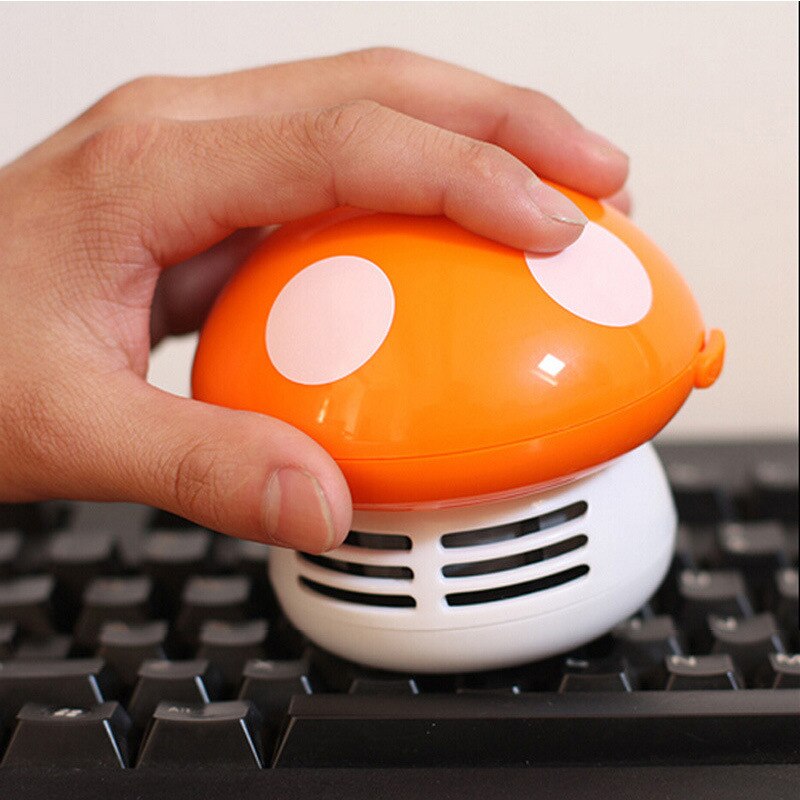 Mini Cute Table Dust Vaccum Cleaner, Mushroom Shaped New Portable Corner Desk Mini Cute Dust Sweeper