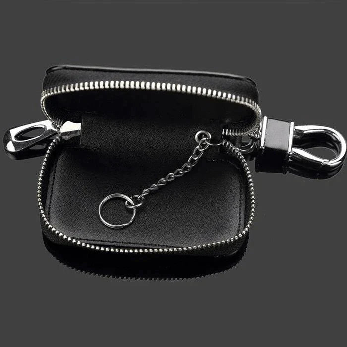 Leather Car Key Case With Logo, Fob Cover Holder, Customized Truck KeychaIn Holder