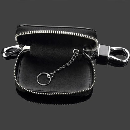 Leather Car Key Case With Logo, Fob Cover Holder, Customized Truck KeychaIn Holder