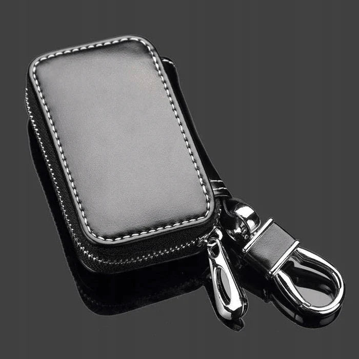 Leather Car Key Case With Logo, Fob Cover Holder, Customized Truck KeychaIn Holder