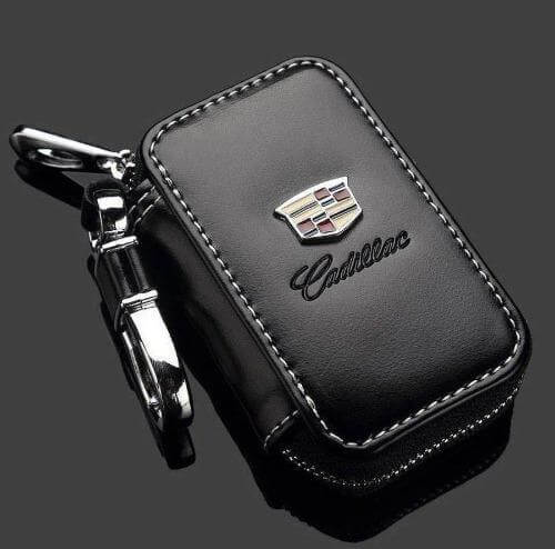 Leather Car Key Case With Logo, Fob Cover Holder, Customized Truck KeychaIn Holder