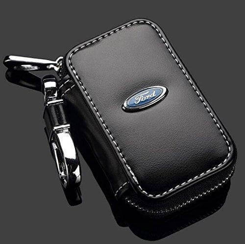 Leather Car Key Case With Logo, Fob Cover Holder, Customized Truck KeychaIn Holder