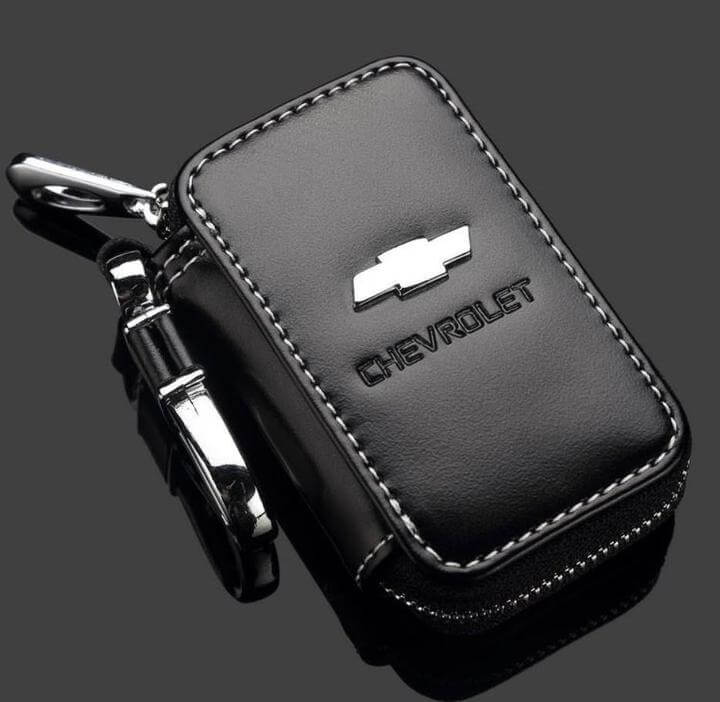Leather Car Key Case With Logo, Fob Cover Holder, Customized Truck KeychaIn Holder