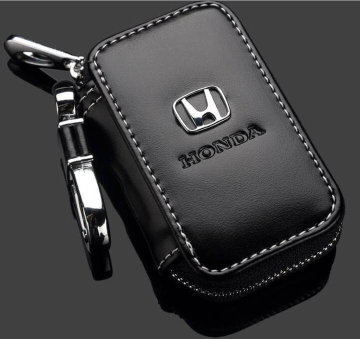 Leather Car Key Case With Logo, Fob Cover Holder, Customized Truck KeychaIn Holder