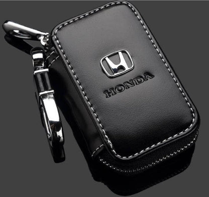 Leather Car Key Case With Logo, Fob Cover Holder, Customized Truck KeychaIn Holder