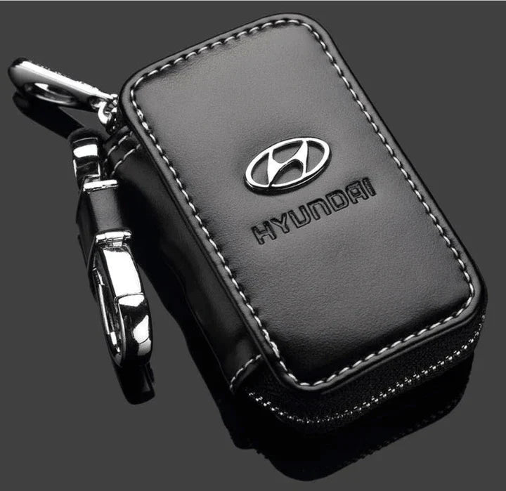 Leather Car Key Case With Logo, Fob Cover Holder, Customized Truck KeychaIn Holder