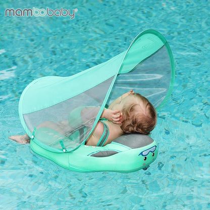 Baby Swim Float with Canopy Non-Inflatable Solid Baby Kid Float