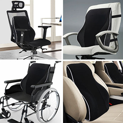 Ergonomic Lumbar Support Cushion Pillow - Cushiony Memory Foam Pillow For Comfort Lumbar Support